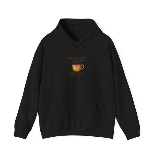 Fueled by Coffee & Deadlines Hoodie | office meme, seasonal work stress merch