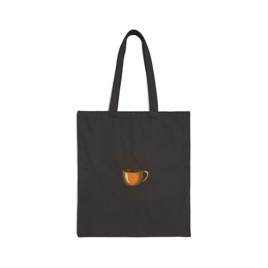 Fueled by Coffee & Sarcasm Tote | office meme, seasonal work stress merch