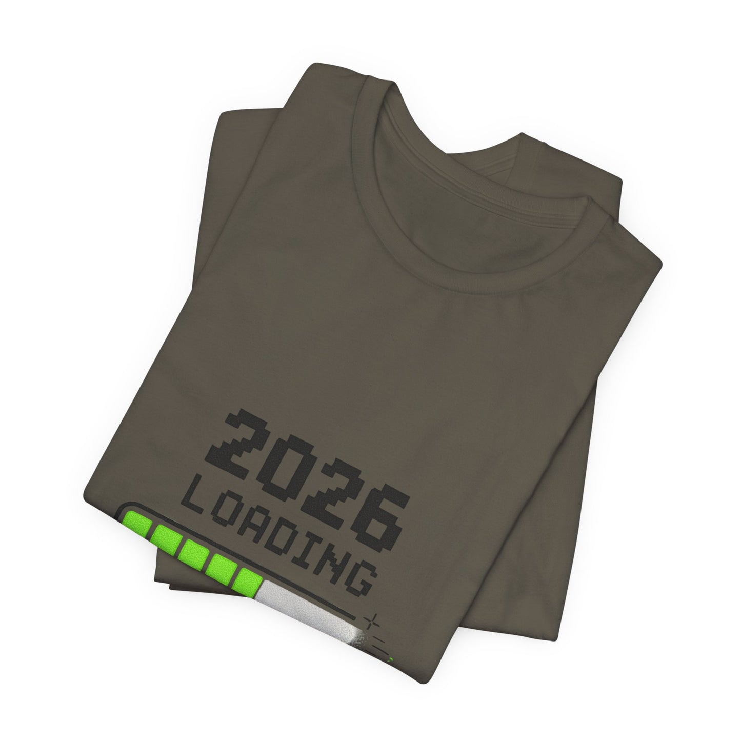 2026 Loading Tee - "Please Wait, Genius at Work" Funny New Year Graphic T-Shirt